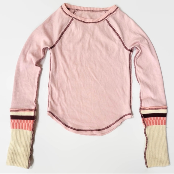 Free People Pink Reversible Thermal Top - Picture 11 of 13